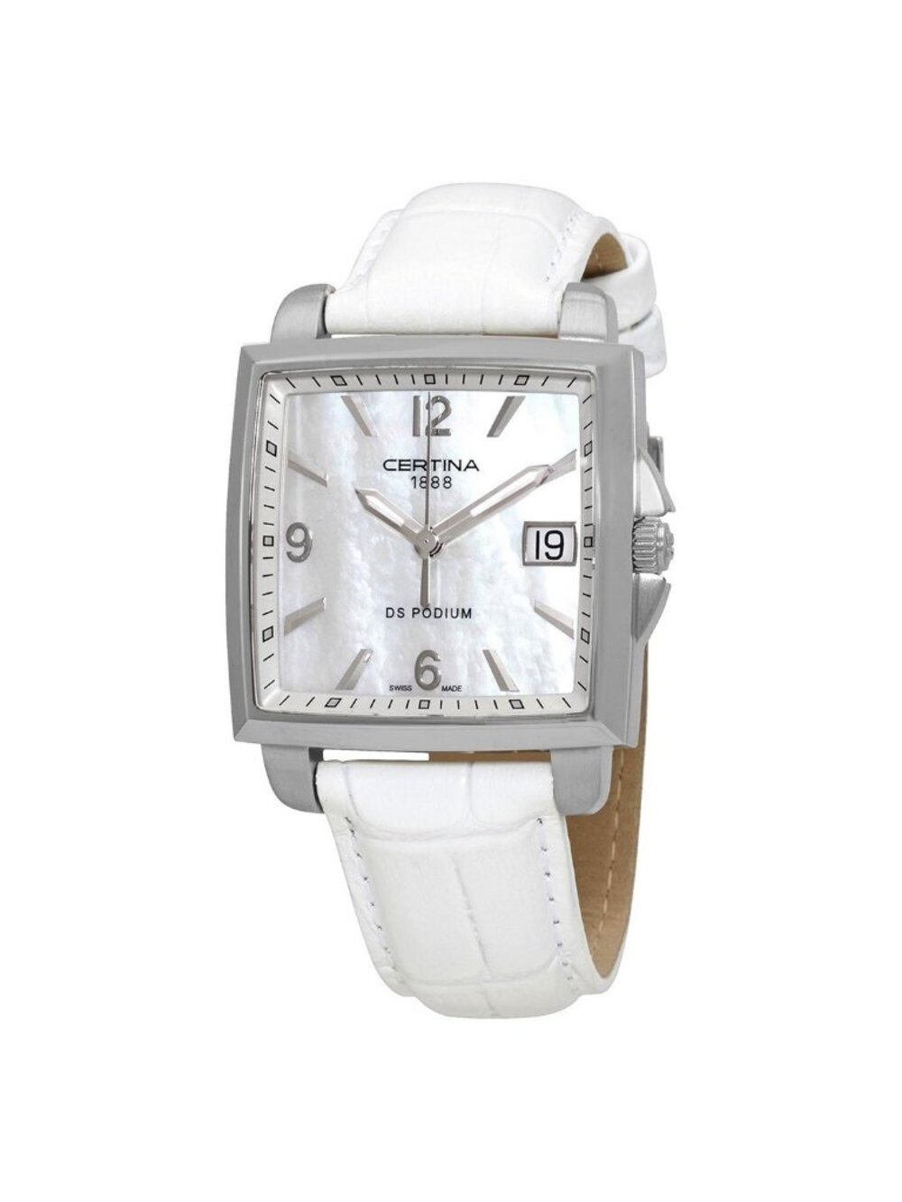 NWT Certina DS Podium Quartz White Mother of Pearl Dial Ladies Watch